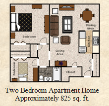 floor plan of the two bedroom apartment home at twocode6635code6635code592code6258code6258code6258